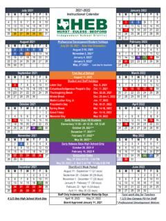 HEB ISD 2021-2022 Instructional Calendar / heb-isd-2021-2022-instructional-calendar.pdf / PDF4PRO