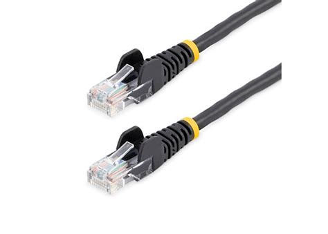 StarTech.com Cat5e Ethernet Cable 50 ft Black - Cat 5e Snagless Patch ...