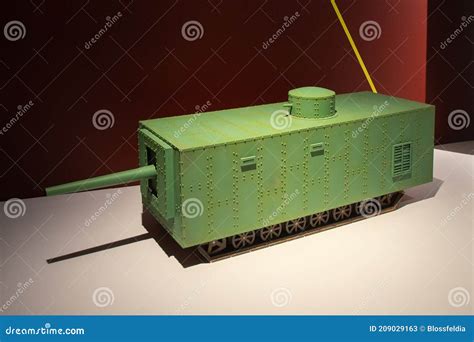 Model of the Mendeleev Tank in Museum of Armored Vehicles in Prokhorovka Village Belgorod Region ...