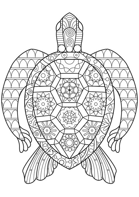 Coloring Pages | Coloring Pages Zen Turtle Sheets Turtles Adult ...