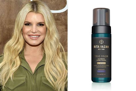 Jessica Simpson Uses Rita Hazan Hair Gloss to Tone Brassy Blonde Hair