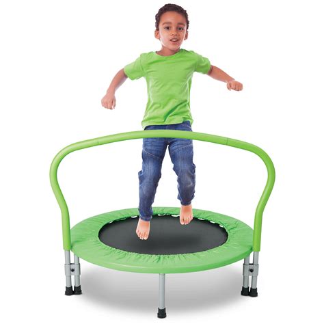 Bounce Buddies Kid-Safe 3 ft Mini Trampoline -Green - Walmart.com