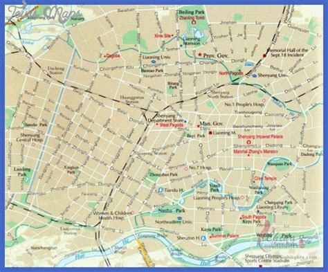 Fushun Map Tourist Attractions - ToursMaps.com