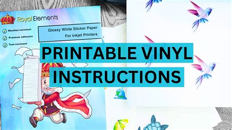 How to Use Printable Vinyl Sticker Paper - Royal Elements