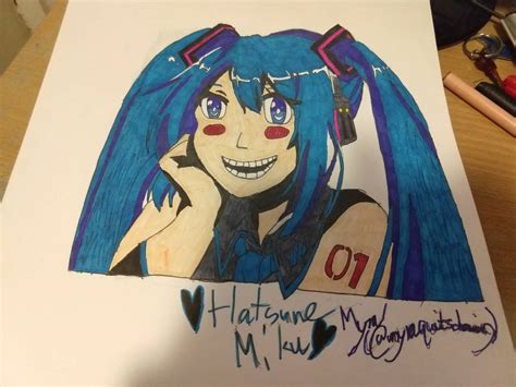 Hatsume Miku (birthday fan art) | myraquitsdrawing by myraquitsdrawing on DeviantArt