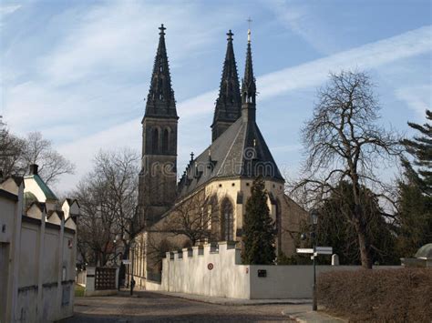 Basilica of St Peter and St Paul, Vyšehrad, Prague Stock Image - Image of prague, ehrad: 57593699