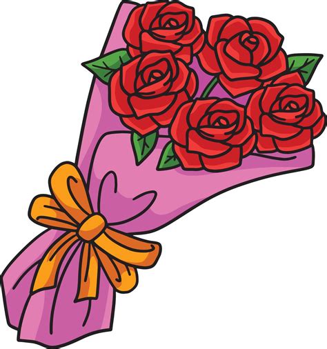 Bouquet of Flowers Cartoon Colored Clipart 13655539 Vector Art at Vecteezy