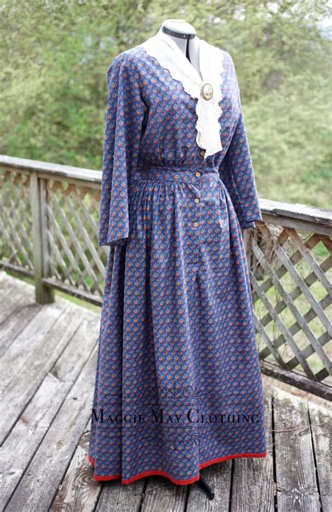 1870s homesteader dress – Maggie May Clothing- Fine Historical Fashion