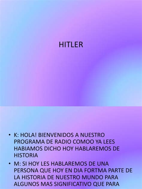 Hitler | PDF | Alemania nazi | Adolf Hitler