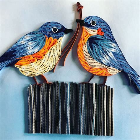 Bluebirds | Quilling designs, Quilling work, Quilling patterns