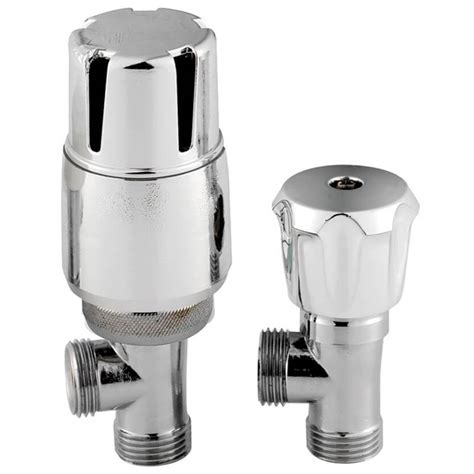 Frontline Angled Thermostatic Lockshield Radiator Valves