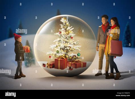 Happy family for Christmas Stock Photo - Alamy