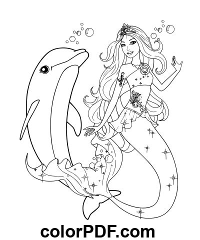 Barbie Mermaid To Print – Coloring Pages and Books in PDF