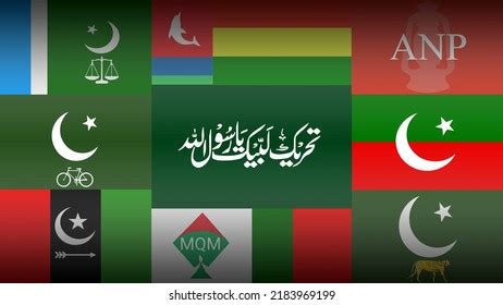 Political Parties Flags Pakistan Flag 14 Stock Vector (Royalty Free ...