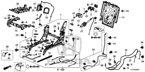 Honda Pilot Device, r. Middle seat. Bench, body - 81310-TG7-A01 | Honda Wholesale Parts Online ...