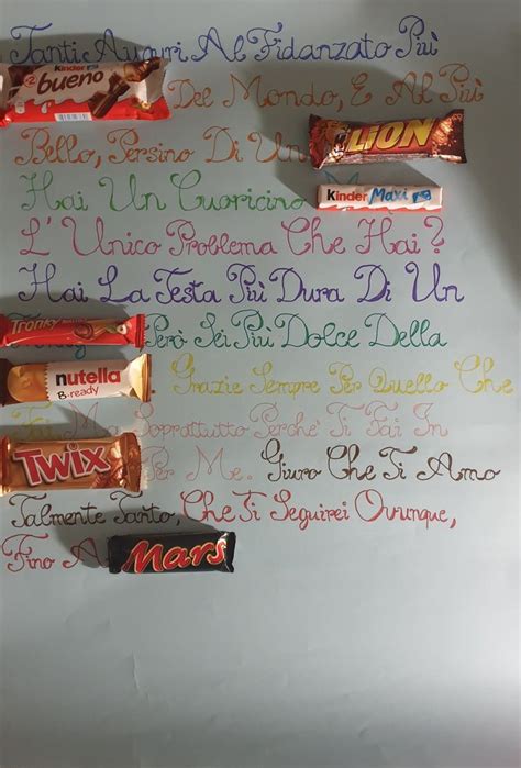 Cartellone compleanno con filastrocca | Filastrocche, Twix, Idee regalo