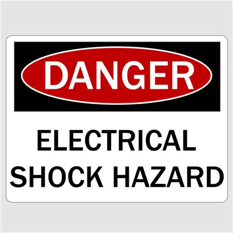 Danger Electrical Shock Hazard Sign