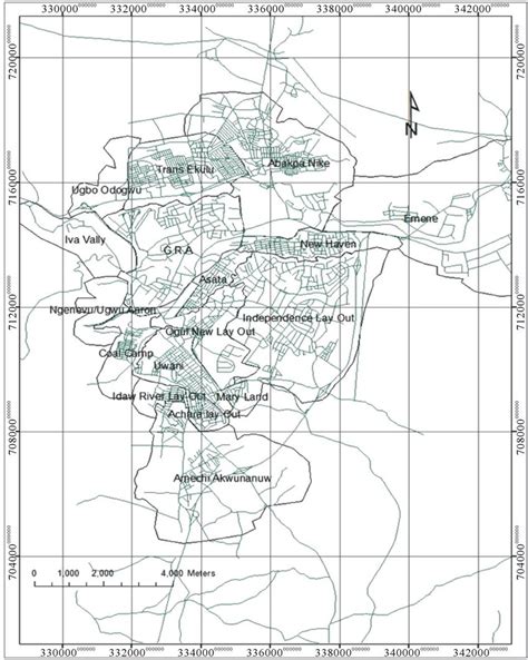 Map of Enugu State. Source: Source: Department of Land Surveying and... | Download Scientific ...