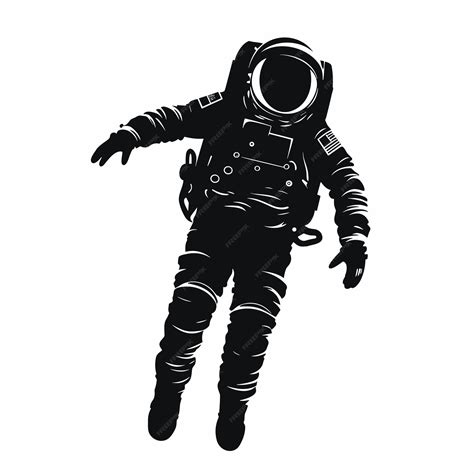 Premium Vector | Astronaut floating in space galaxy silhouette vector