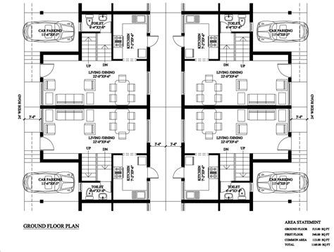 Philadelphia Row House Floor Plan - symbol