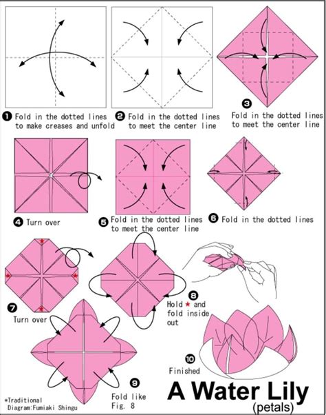 Images By Bushra Khan On Paper FF3 | Easy origami flower, Origami lily instructions, Origami ...