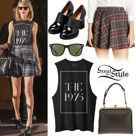 Taylor Swift: The 1975 Tank, Plaid Skirt | Steal Her Style