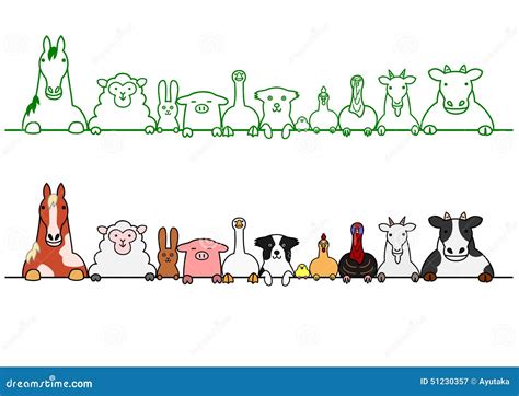 Farm Animals Vector Illustration | CartoonDealer.com #55715648