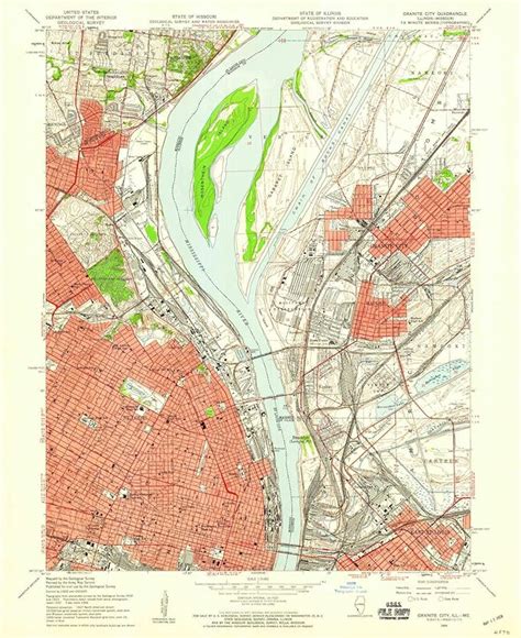 Amazon.com : YellowMaps Granite City IL topo map, 1:24000 Scale, 7.5 X ...