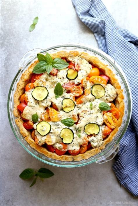 Tomato Zucchini Pie - Delightful Mom Food | Simple Healthy Gluten-Free