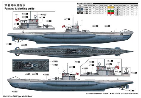 1/144 DKM Type VII-C U-Boat – Cyber Hobby
