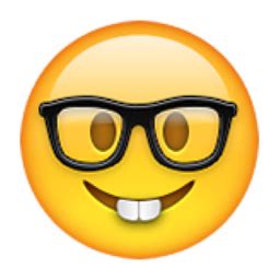 Nerd Face Emoji (U+1F913) | Emoji, Emoticons emojis, Emoji stickers