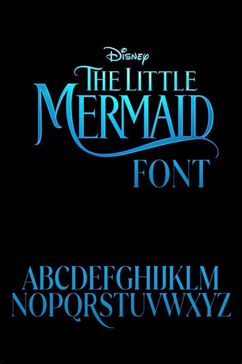The little mermaid font is similar to the Junana font designed by ...