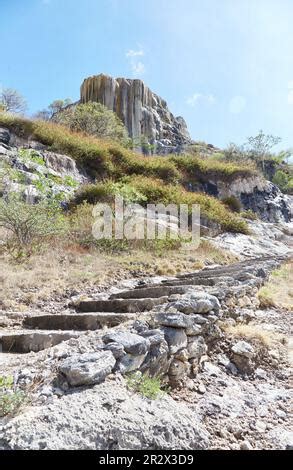 The unique frozen waterfalls and travertine pools of Hierve el Agua in ...