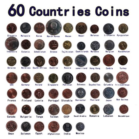 60 coins from Different Countries , Real Genuine Original Coin , coun – Panda Banknote