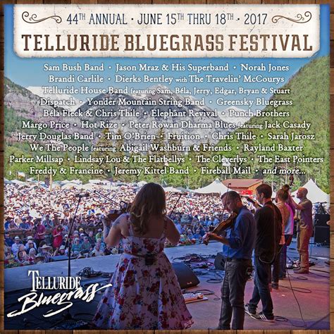 Telluride Bluegrass Festival Announces 2017 Lineup Additions & Daily ...