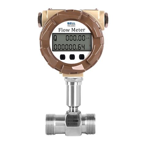 Liquid Flow Turbine Meter:: 15mm ID, Range 10 - 100 l/min | Economy Stainless Liquid Flow ...