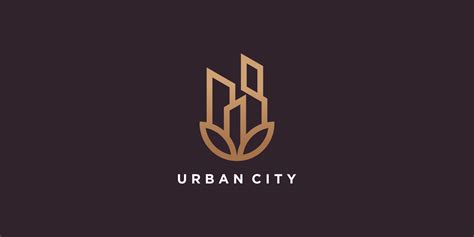 Urban logo with creative green concept 10840525 Vector Art at Vecteezy