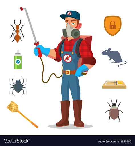 Pest control prevention from infection Royalty Free Vector