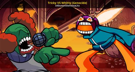 Tricky VS Whitty [Genocide] [Friday Night Funkin'] [Mods]