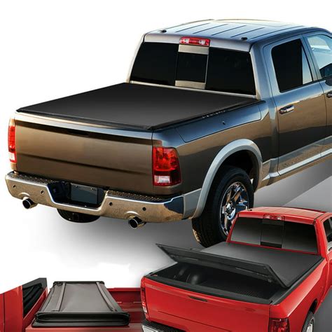 DNA Tonneau Cover Nissan Titan (2004-2015) 5'7" Bed Soft Tri-Fold Adju ...