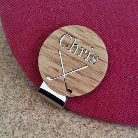 Personalized Wood Golf Ball Marker / Hat Clip by woodulike