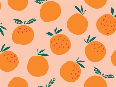 Oranges pattern | Cute desktop wallpaper, Aesthetic desktop wallpaper, Orange pattern