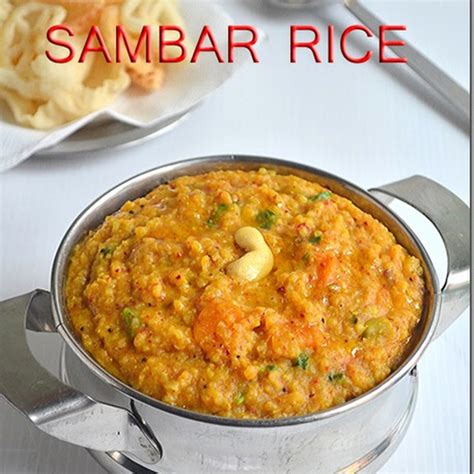 SAMBAR SADAM | SAMBAR RICE RECIPE – LUNCH RECIPES | Chitra's Food Book