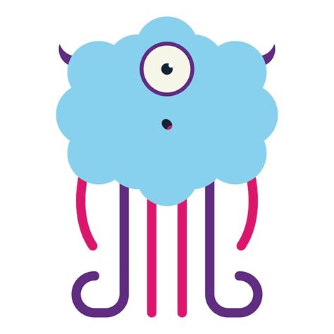 Premium Vector | Cute cloud monster vector cartoon character isolated on a white background