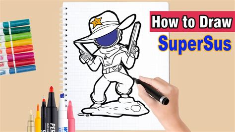 🔴Super Sus Sheriff Drawing -🌟 How to Draw Step by Step - YouTube