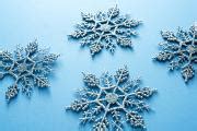 Photo of Ornamental blue Christmas snowflakes | Free christmas images