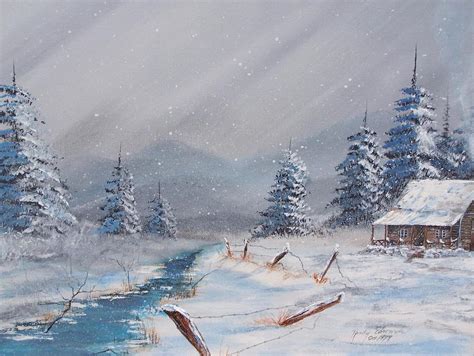 Winter Storm by Randy Edwards - Winter Storm Painting - Winter Storm ...