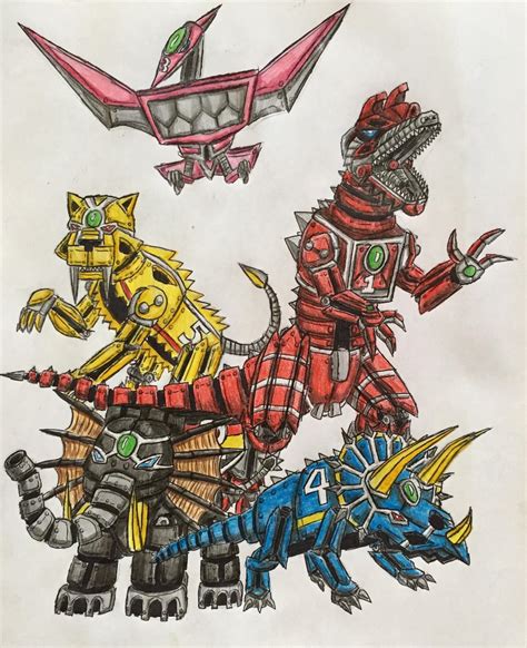 MMPR Zords Part 1 by BozzerKazooers on DeviantArt