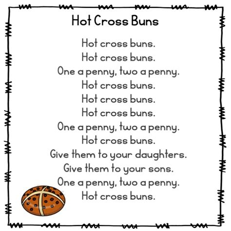 Pocket Chart Poem Hot Cross Buns Nursery Rhyme | Made By Teachers