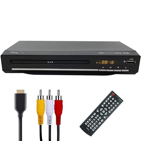 hPlay Compact DVD Player for TV, Region Free, HDMI & RCA, USB, PAL/NTSC ...